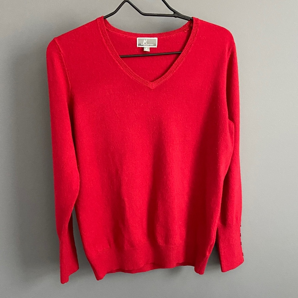 Red V Neck Sweater